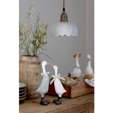 Set 2 oche con sciarpa e cappello Chic Antique bianche - immagine 4