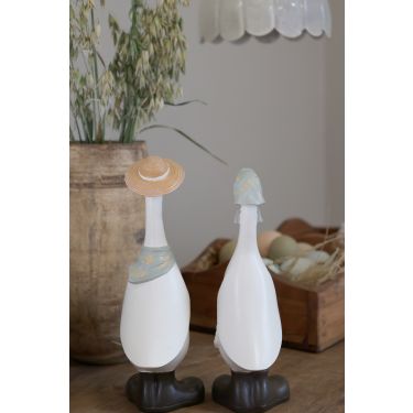 Set 2 oche con sciarpa e cappello Chic Antique bianche - immagine 5