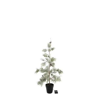 Albero di Natale innevato con LED Fleur Chic Antique H90 cm - immagine 2