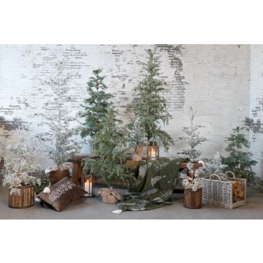 Albero di Natale innevato con LED Fleur Chic Antique H90 cm - immagine 3