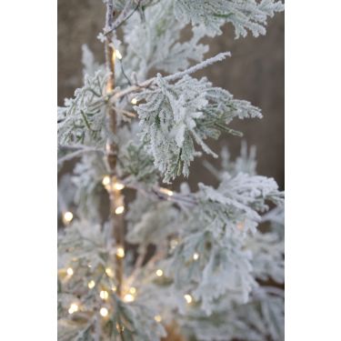 Albero di Natale innevato con LED Fleur Chic Antique H90 cm - immagine 6