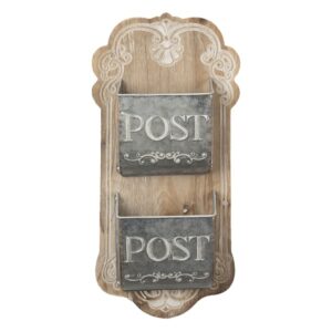 Cassetta delle lettere da parete multicolore 26 × 10 × 53 cm Clayre & Eef