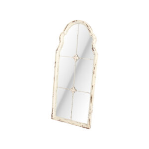 Specchio bianco in legno Nuvole di Stoffa