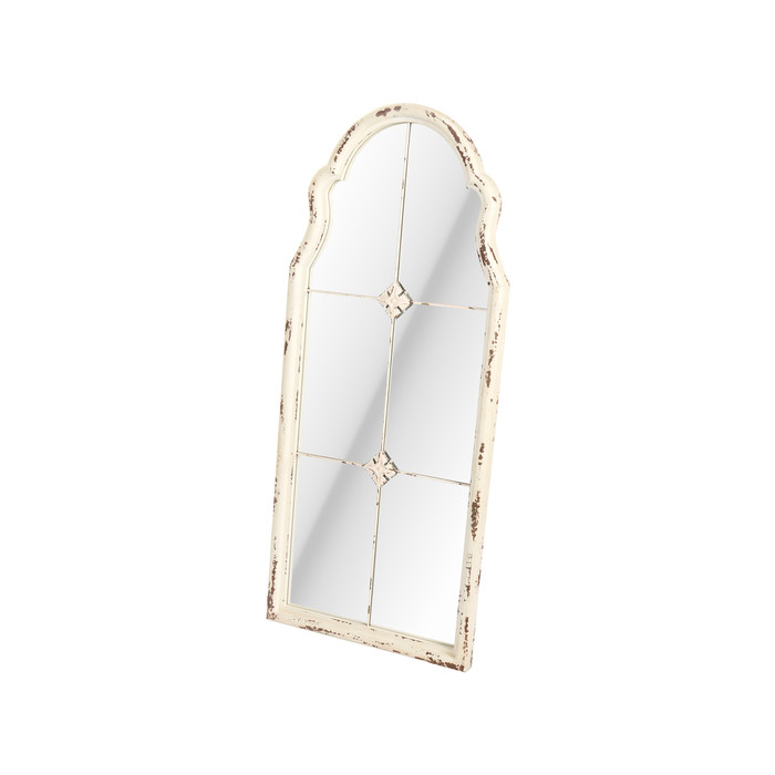 Specchio bianco in legno Nuvole di Stoffa