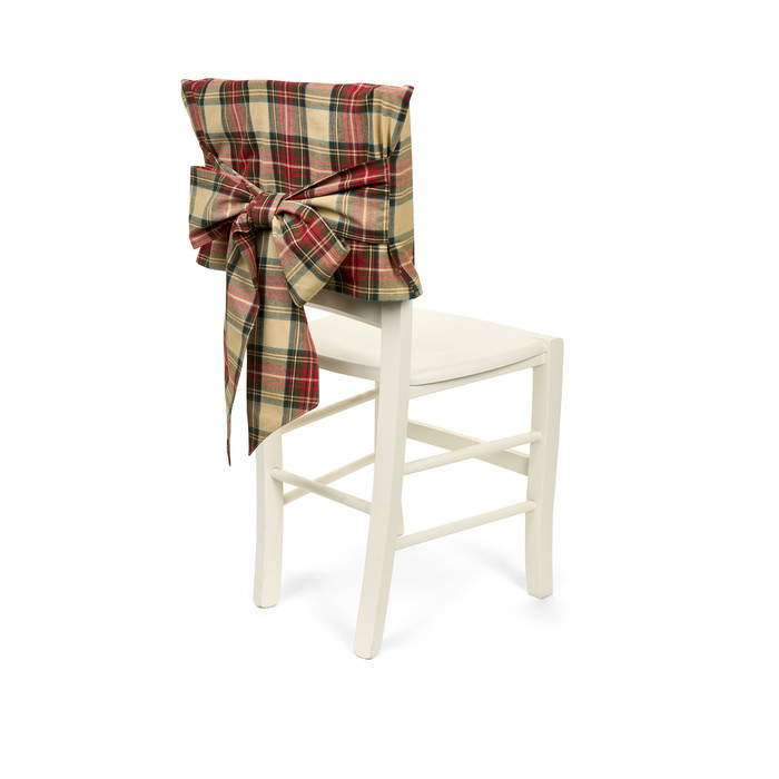Coprisedia tartan Vintage Toys Nuvole di Stoffa