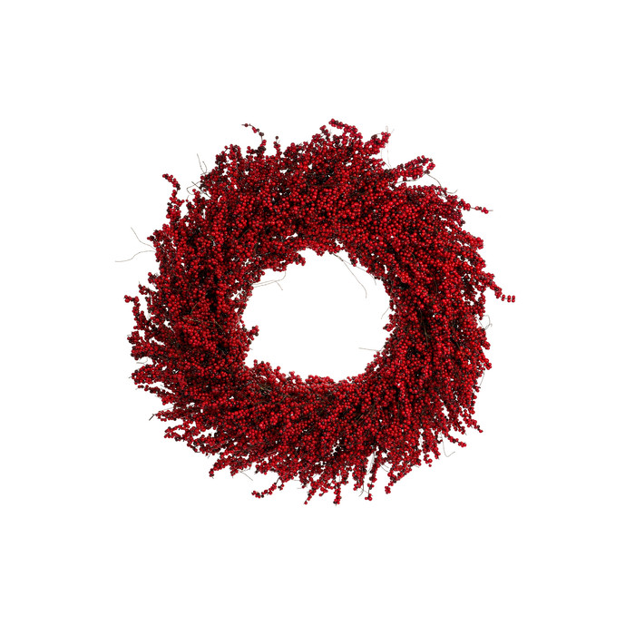 Ghirlanda Corona con bacche rosse Nuvole di Stoffa