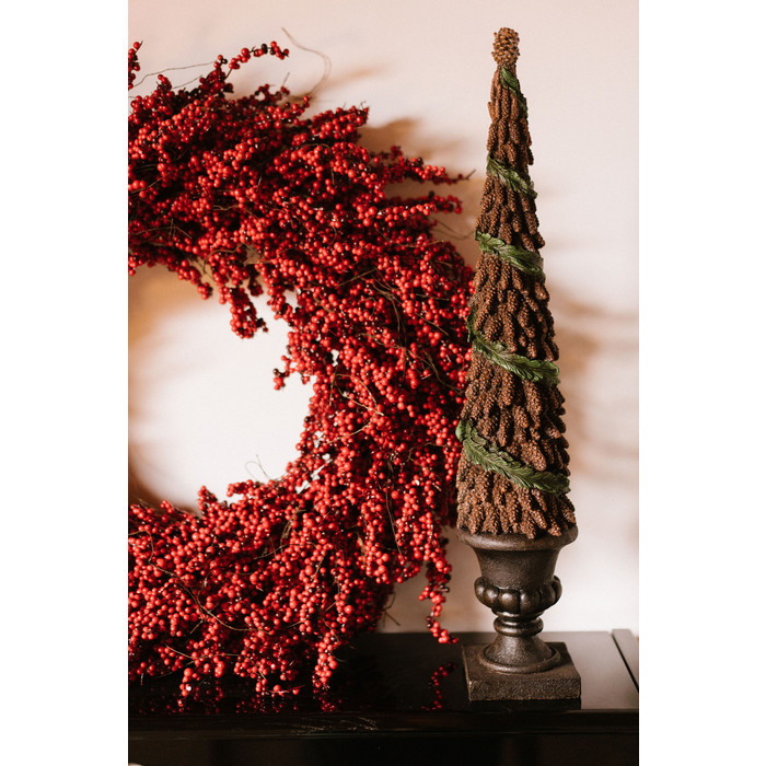 Ghirlanda Corona con bacche rosse Nuvole di Stoffa - immagine 2