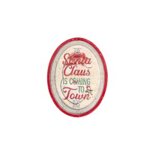 Targa natalizia Santa Claus is Coming – Nuvole di Stoffa