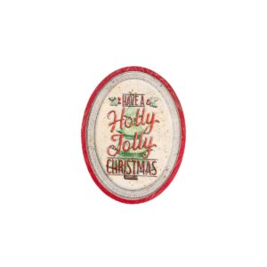 Targa natalizia Holly Jolly Christmas – Nuvole di Stoffa