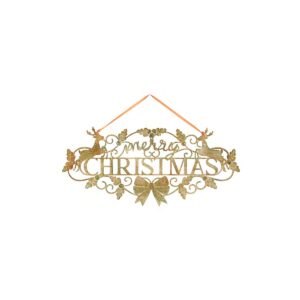 Ghirlanda Merry Christmas con renne Silent Gold – Nuvole di Stoffa