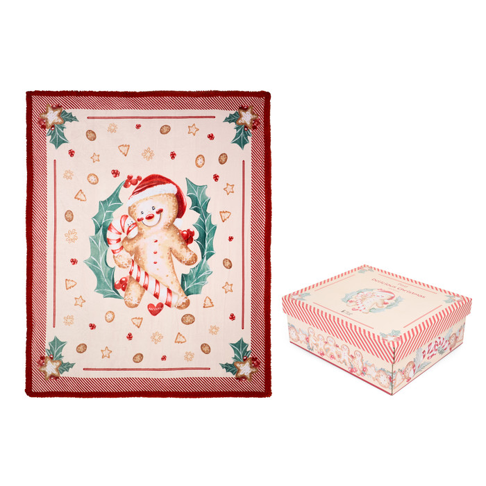 Plaid Delicious Christmas con giftbox Nuvole di Stoffa