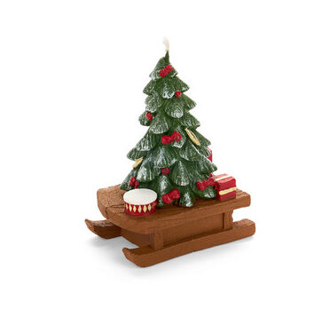 Candela albero di Natale su slitta Nuvole di Stoffa