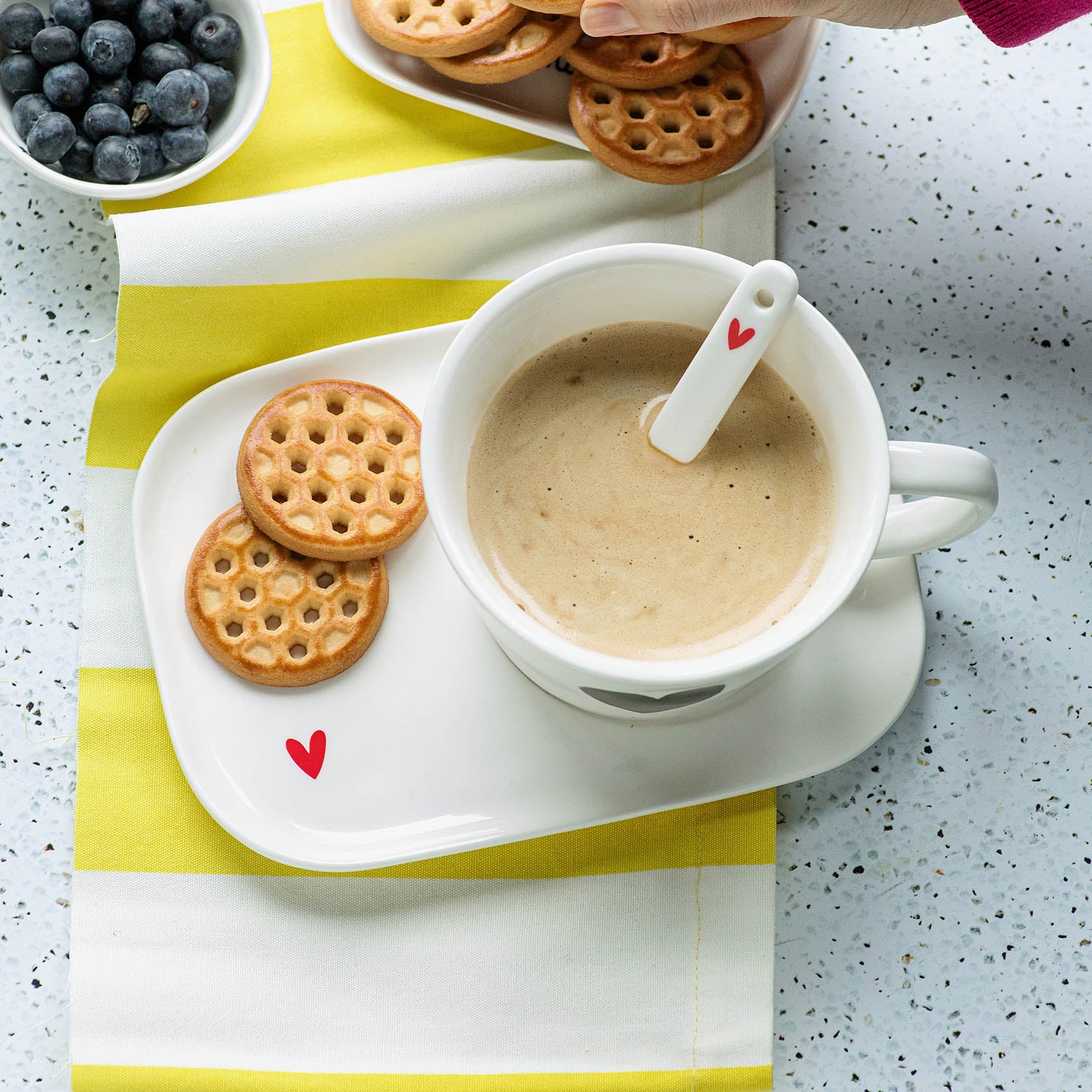 Piatto per Tazze Colazione Cuore Rosso Simple Day