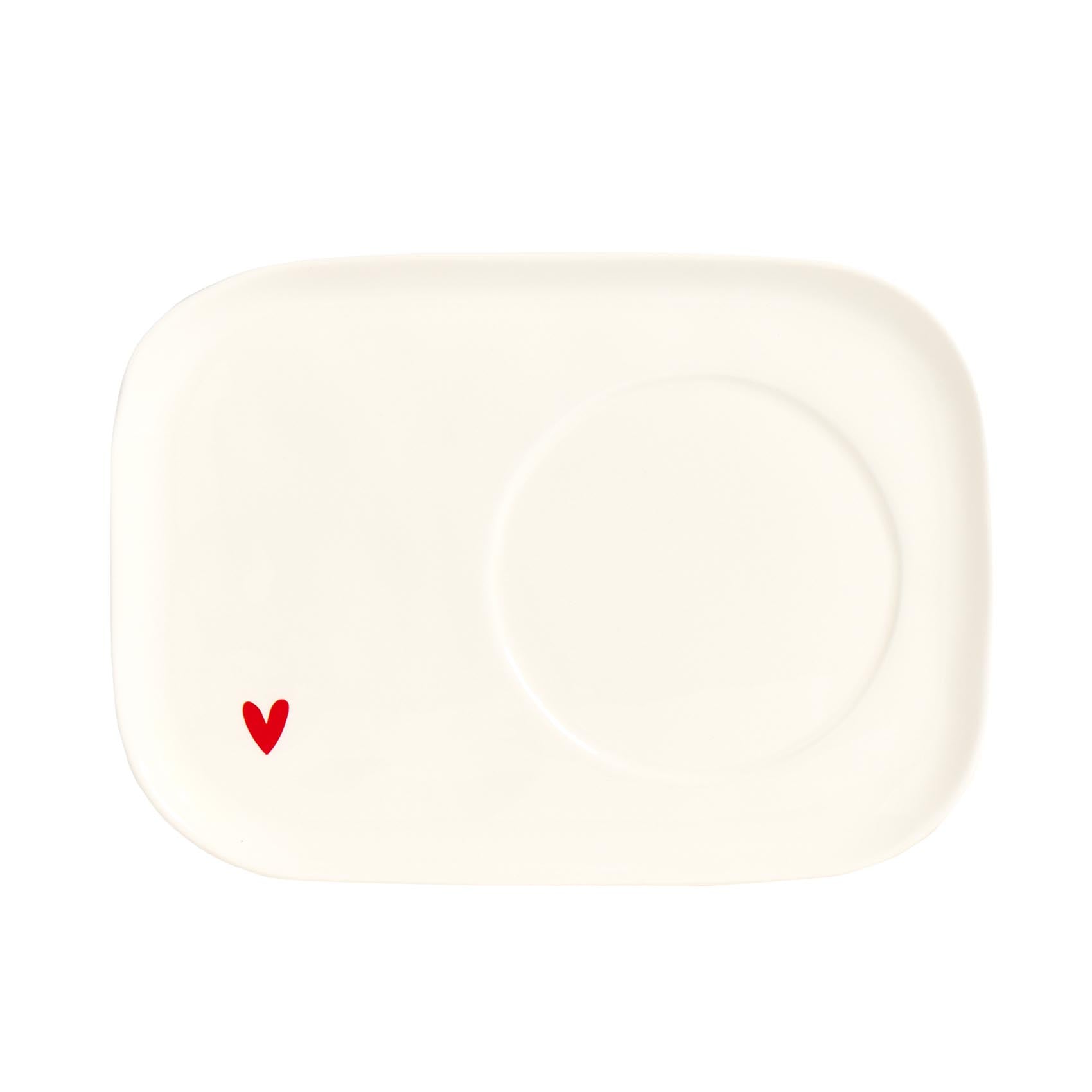 Piatto per Tazze Colazione Cuore Rosso Simple Day - immagine 2
