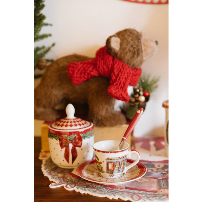 Set 2 tazzine con piattino Vintage Toys Nuvole di Stoffa - immagine 2