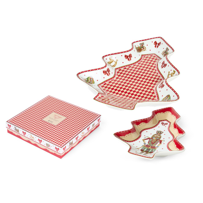 Set 2 piatti Albero Vintage Toys Nuvole di Stoffa