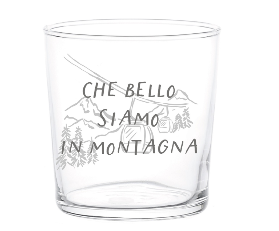 6 Bicchieri 35cl che bello siamo in montagna - Simple Day