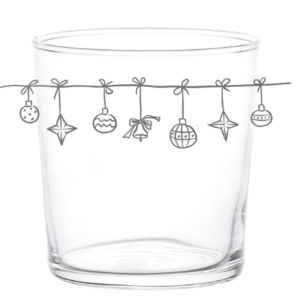 6 Bicchieri 35cl decorazione palline - Simple Day