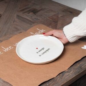 Set 2 Piatti da dessert Si mangia in compagnia Simple Day