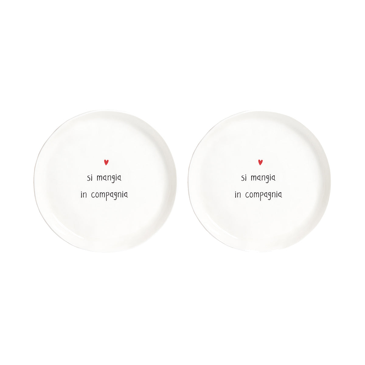 Set 2 Piatti da dessert Si mangia in compagnia Simple Day - immagine 2