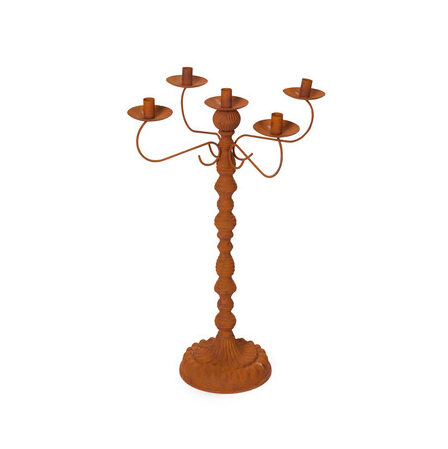 Candelabro corten Nuvole di Stoffa