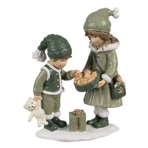 Bambini con regali decorativi verdi 10 × 5 × 13 cm Clayre & Eef