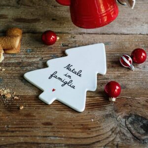 Sottopentola albero natale in famiglia 21x15cm - Simple Day