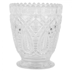 Portacandela tealight in vetro trasparente Ø 9 × 10 cm Clayre & Eef